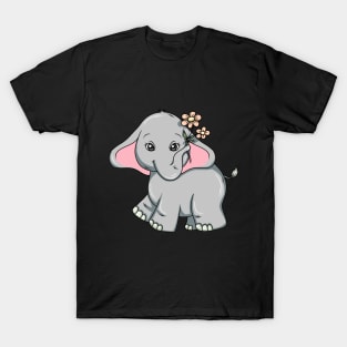 Elephant with Flower T-Shirt